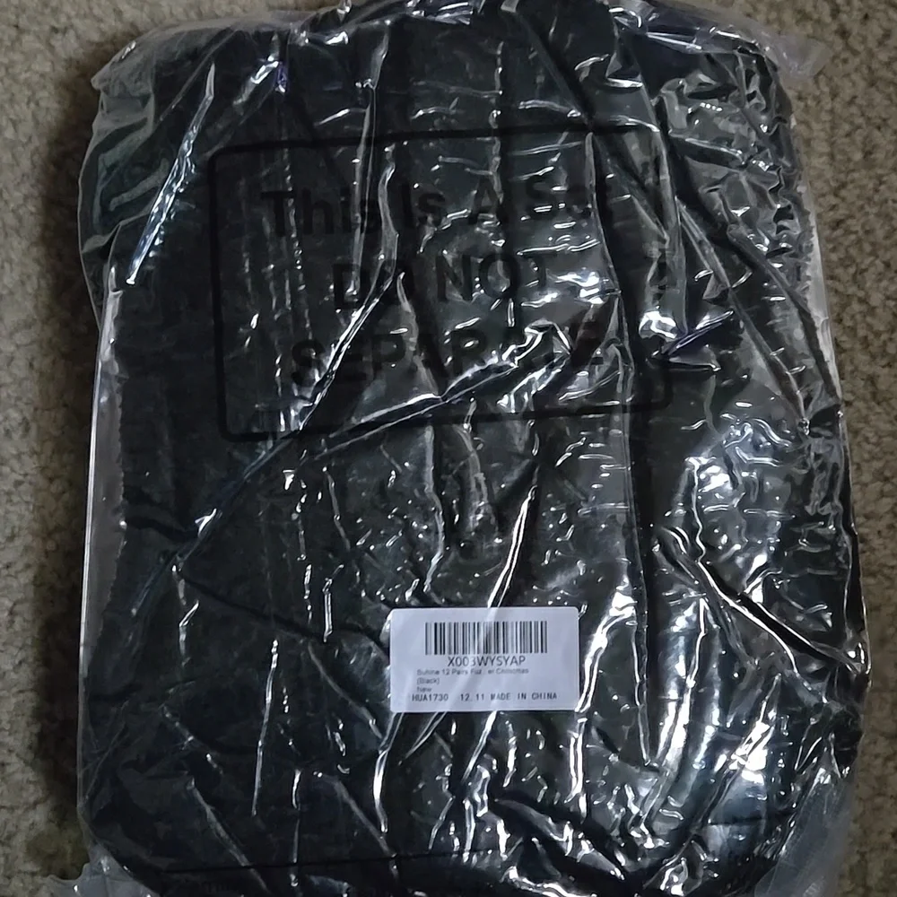 12 Pack Black Fuzzy Winter Socks